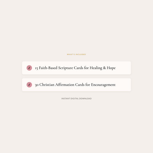 Grief Starter Kit | Scripture & Affirmation Cards for Miscarriage Healing