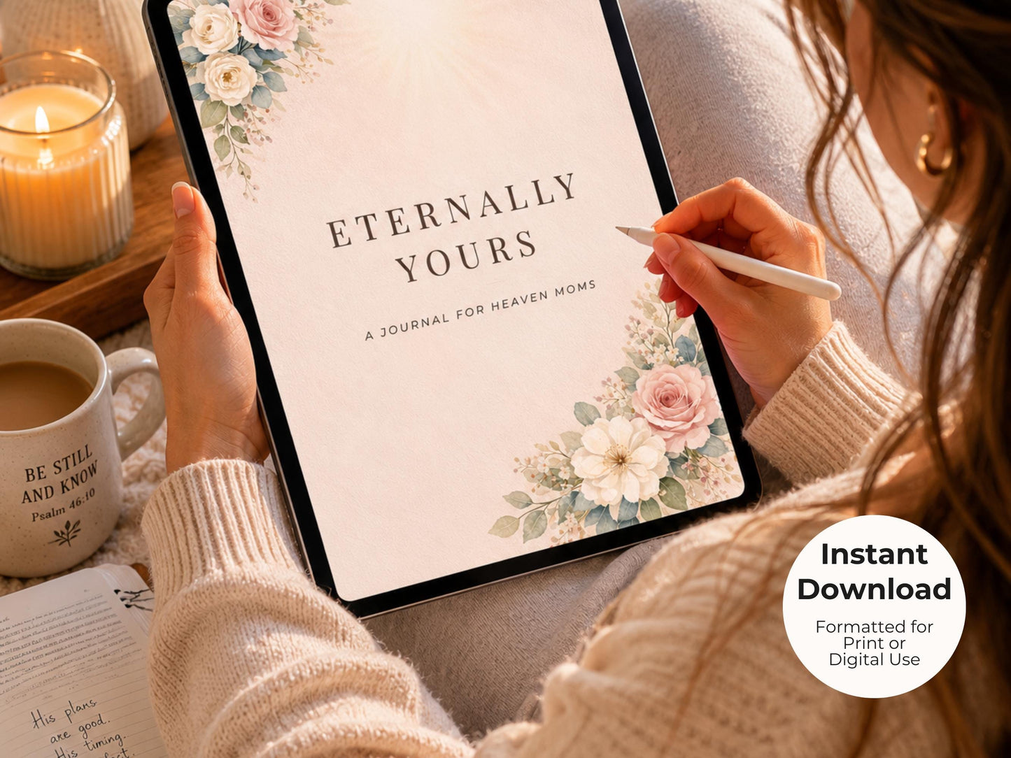 Miscarriage Grief Journal for Christian Women — Faith-Based Pregnancy Loss Healing Journal — Heaven Mom Printable PDF Instant Download