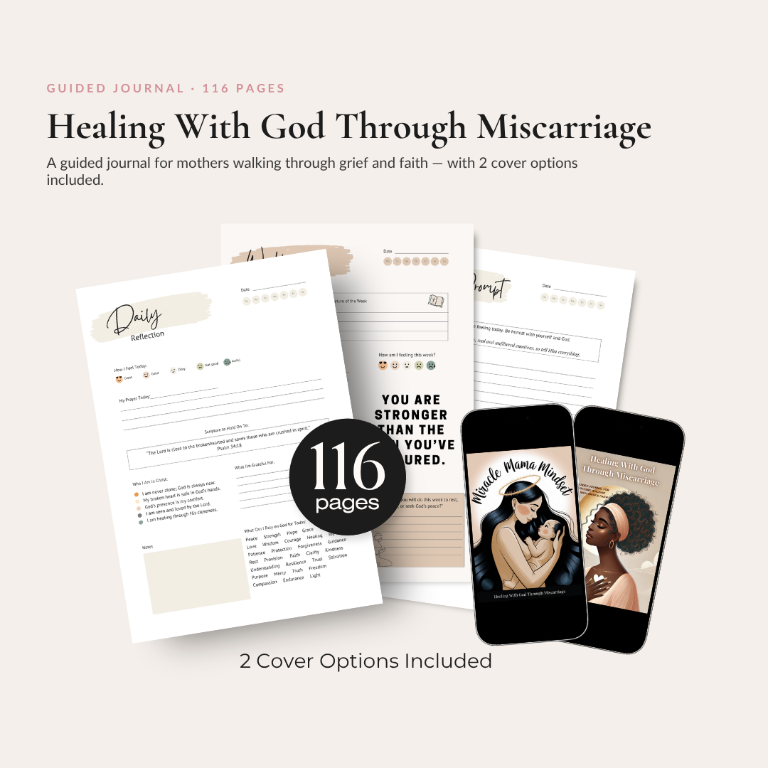 Miscarriage Healing Bundle – Faith-Based Grief Journal, Scripture Cards & Christian Support Tools | Instant Download