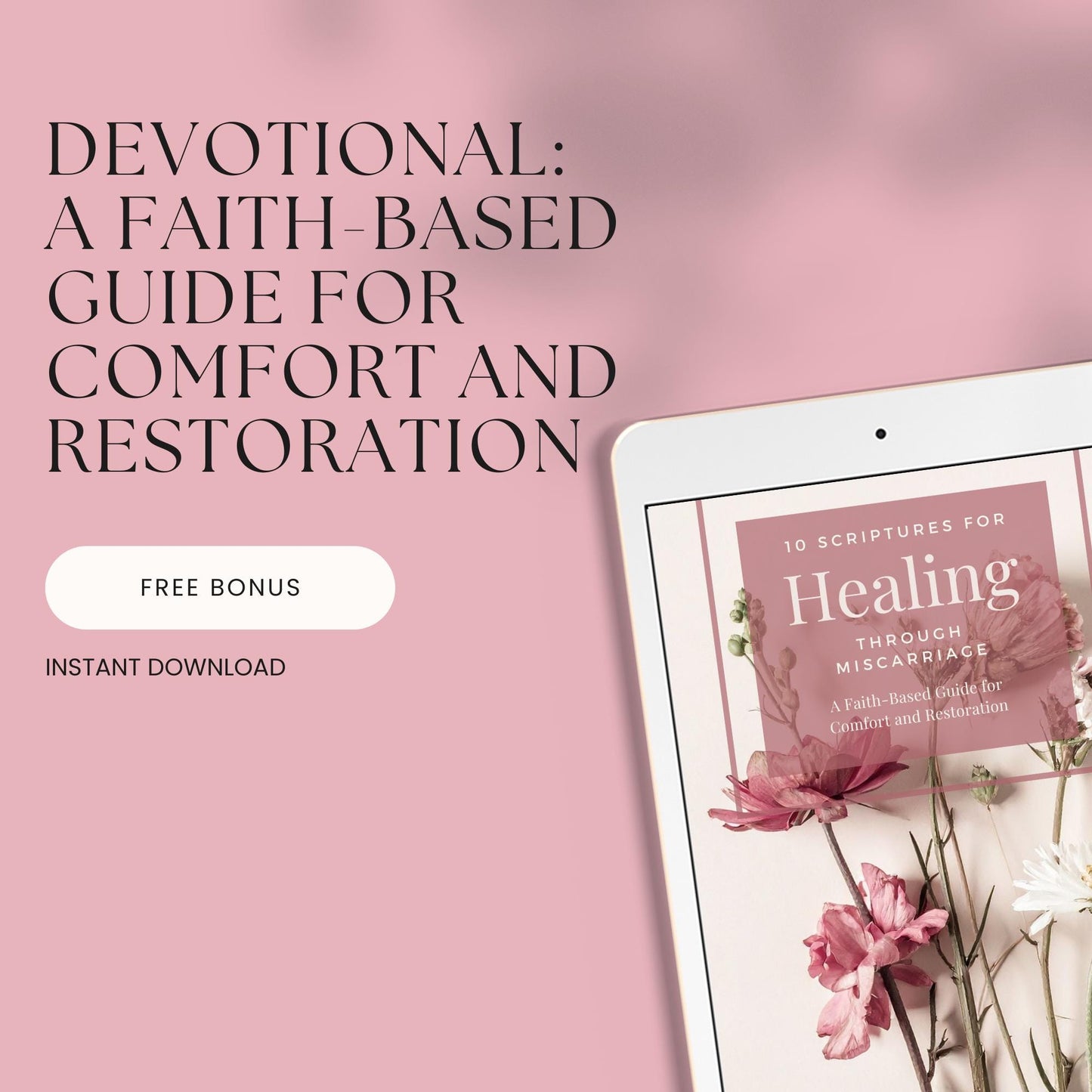 Miscarriage Healing Bundle | Christian Pregnancy Loss Journal, Scripture Cards & Faith-Based Grief Support Tools