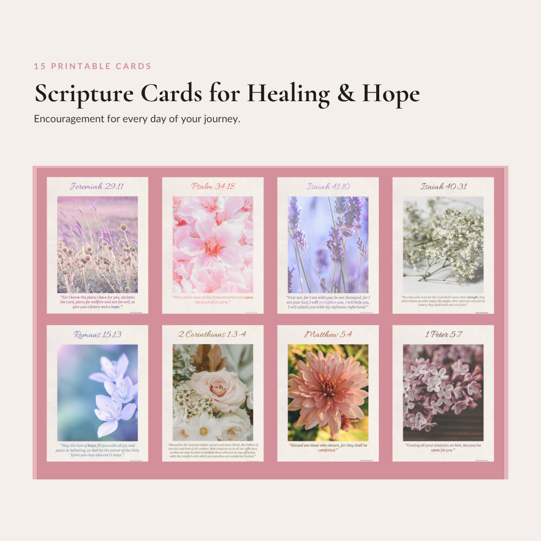 Miscarriage Healing Bundle – Faith-Based Grief Journal, Scripture Cards & Christian Support Tools | Instant Download