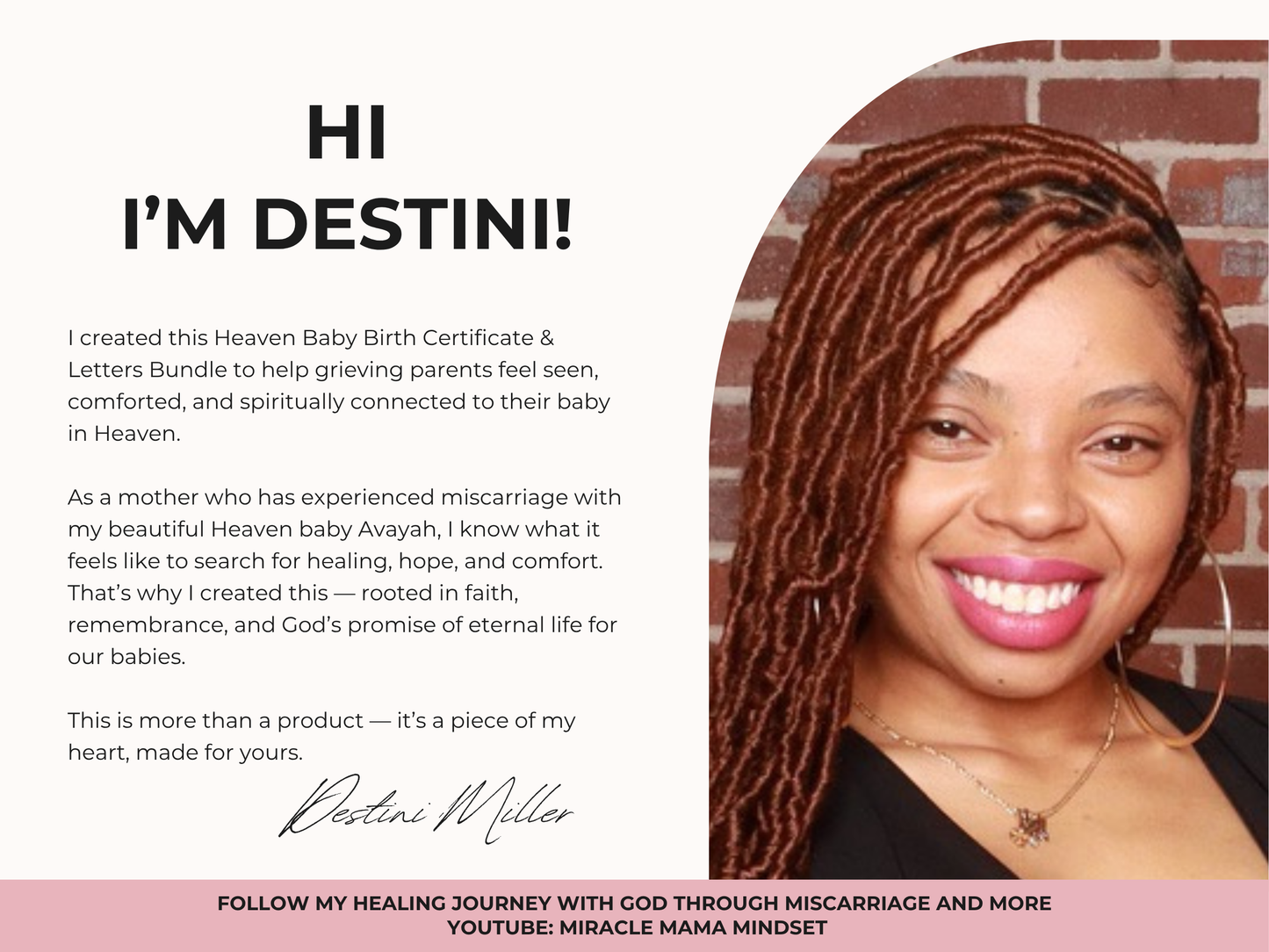Heaven Baby Birth Certificate & Remembrance Letters (Editable Canva Template)