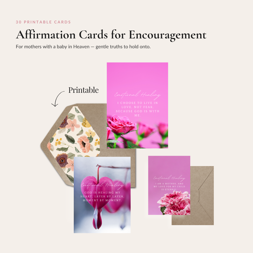 Miscarriage Healing Bundle – Faith-Based Grief Journal, Scripture Cards & Christian Support Tools | Instant Download