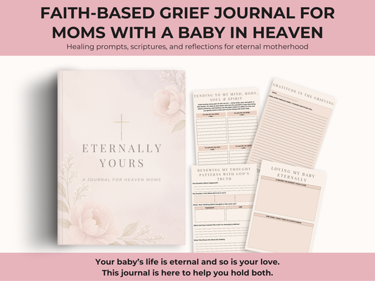 Miscarriage Grief Journal for Christian Women — Faith-Based Pregnancy Loss Healing Journal — Heaven Mom Printable PDF Instant Download