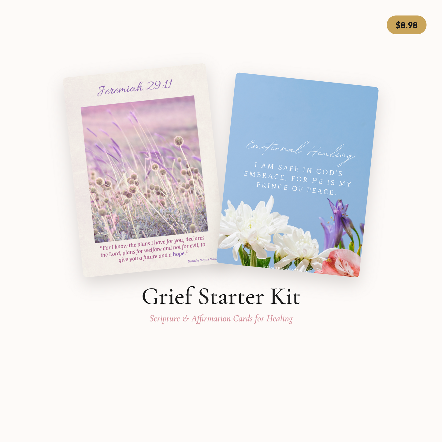 Grief Starter Kit | Scripture & Affirmation Cards for Miscarriage Healing