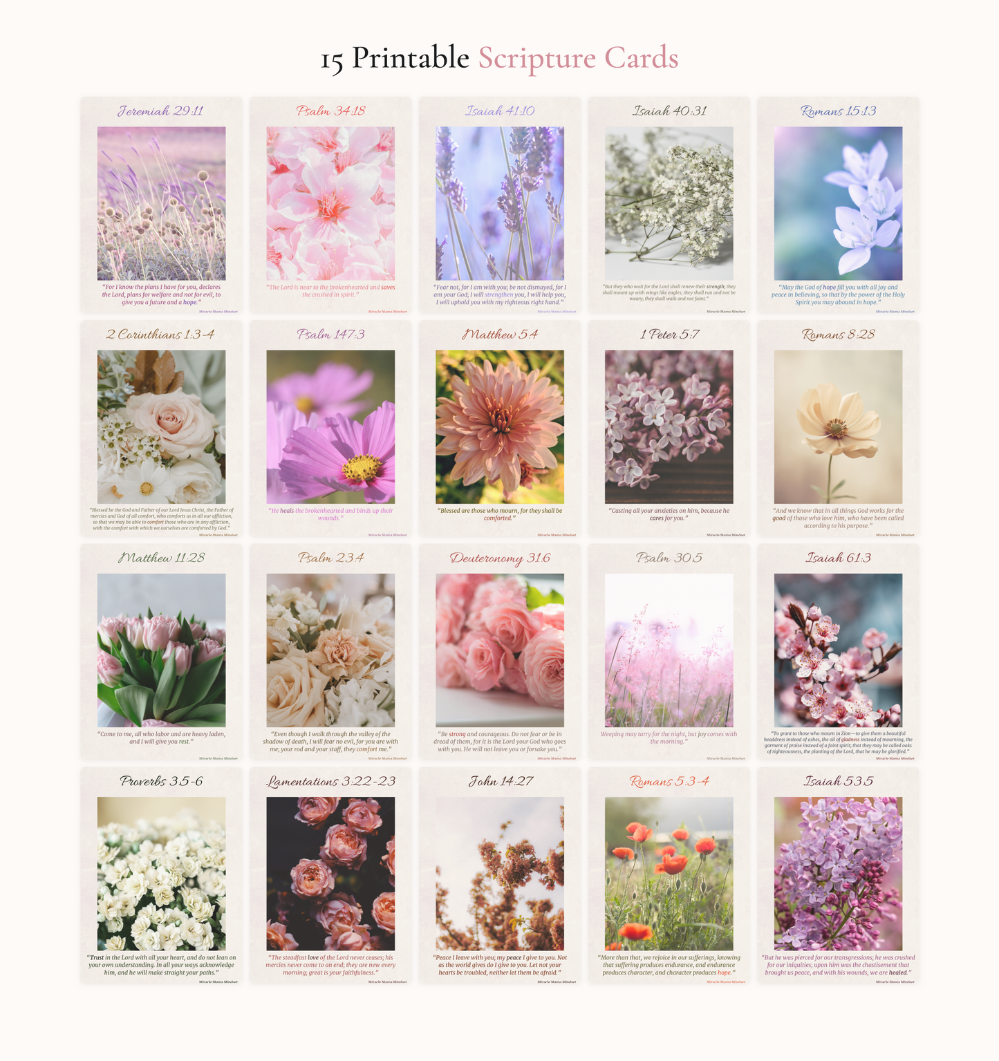 Grief Starter Kit | Scripture & Affirmation Cards for Miscarriage Healing