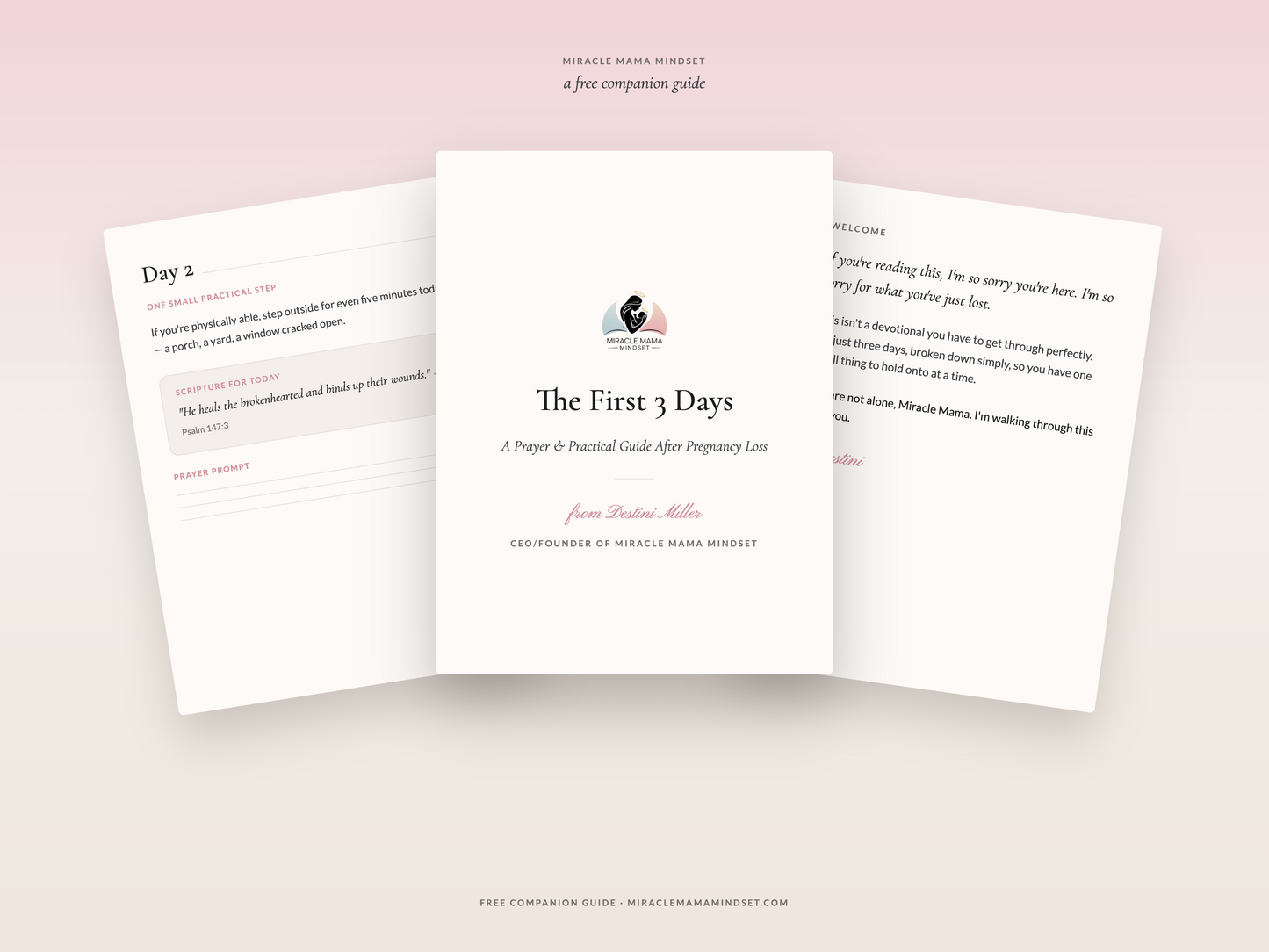 The First 3 Days: A Prayer & Practical Guide After Pregnancy Loss (Free Download)