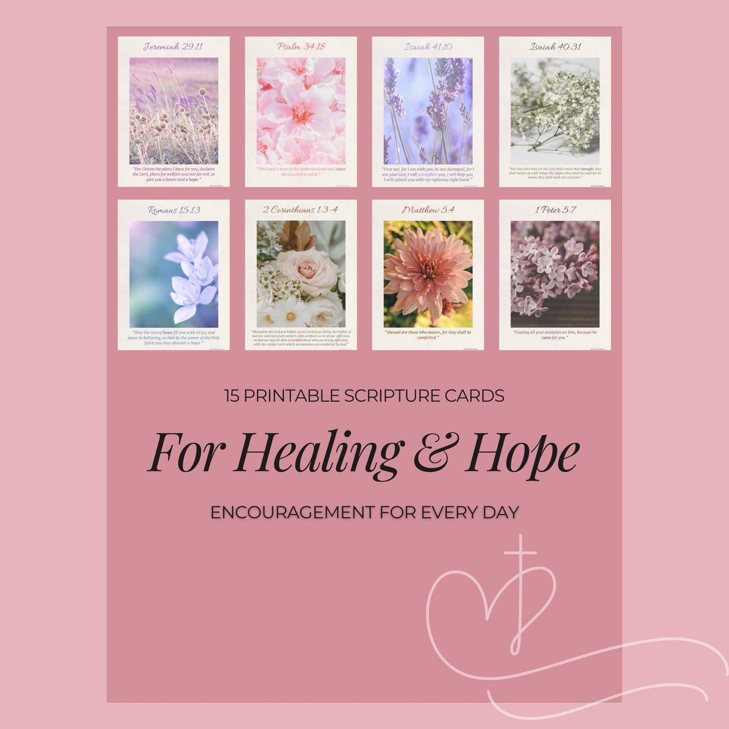 Miscarriage Healing Bundle | Christian Pregnancy Loss Journal, Scripture Cards & Faith-Based Grief Support Tools